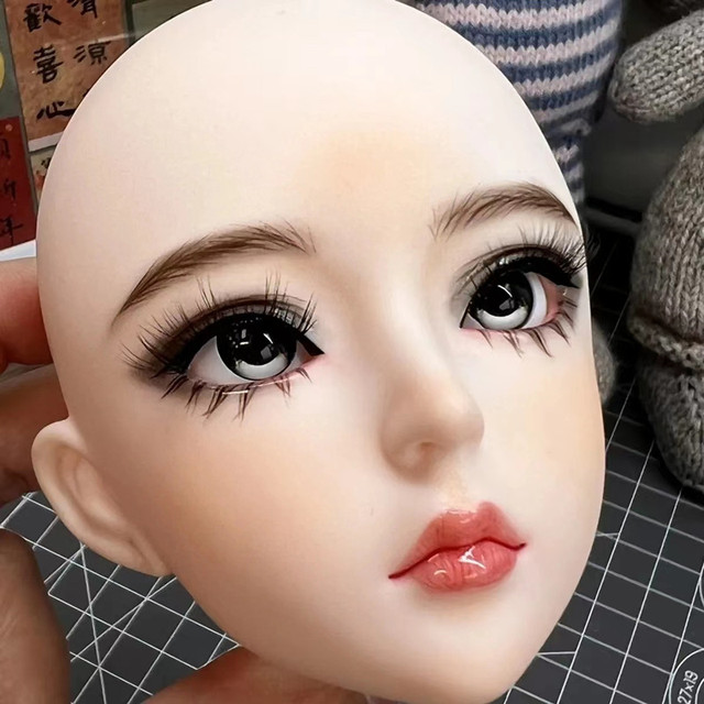 Novo 1/3 Cabeça de Boneca com Maquiagem Artesanal 60cm Acessórios de Boneca  Vestir Brinquedos para Crianças - AliExpress